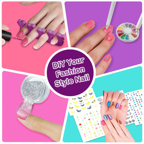 Glitter pots and decorative items for nail art