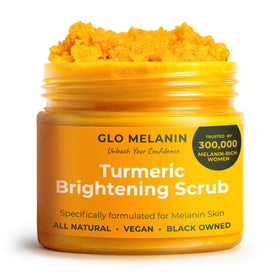 Glo Melanin Turmeric Brightening Scrub 240g front view