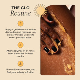 Glo Melanin Turmeric Scrub lifestyle scene