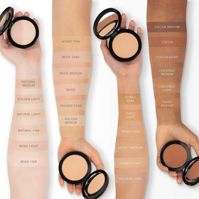 Glo Skin Beauty Pressed Base Powder Foundation Chestnut Medium close-up of powder