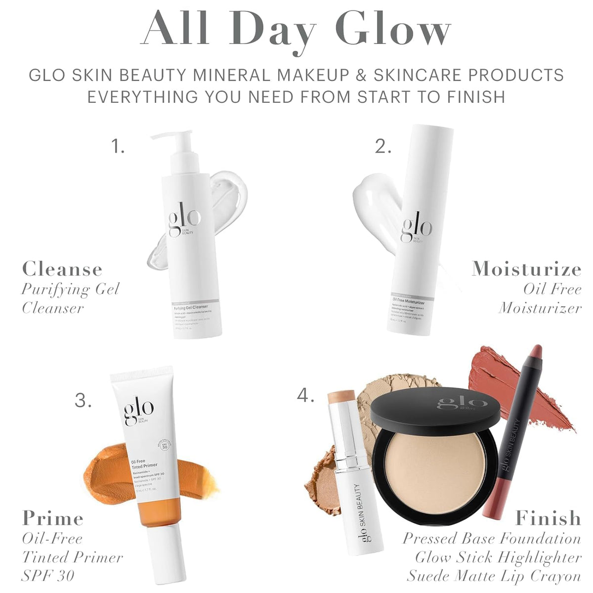 Glo Skin Beauty Pressed Base Powder Foundation Chestnut Medium on vanity
