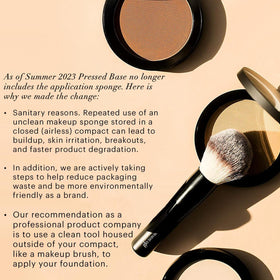Glo Skin Beauty Pressed Base Powder Foundation Chestnut Medium with brush