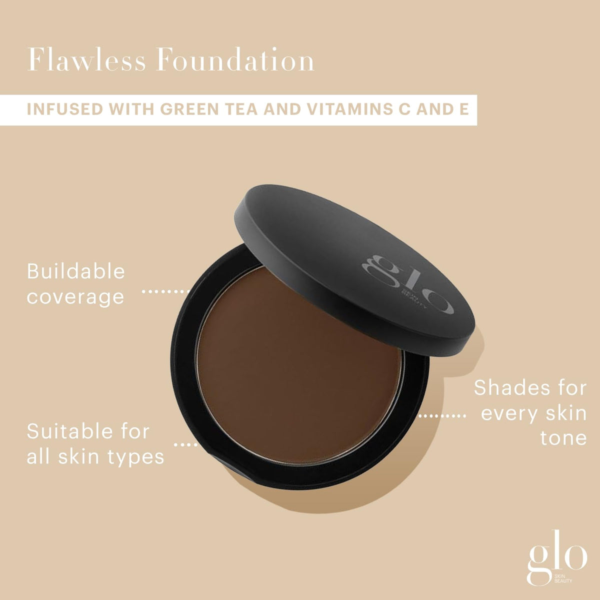 Glo Skin Beauty Pressed Base Powder Foundation Cocoa Medium side view