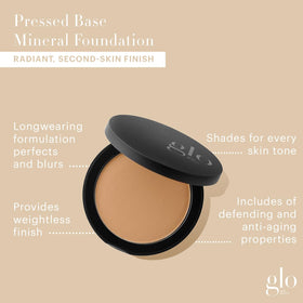 Glo Skin Beauty Pressed Base Powder Foundation Honey Dark packaging
