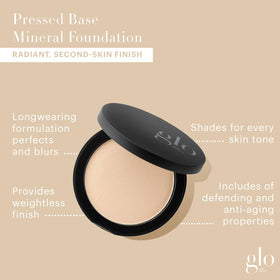 Glo Skin Beauty Pressed Base Powder Foundation Natural Fair packaging