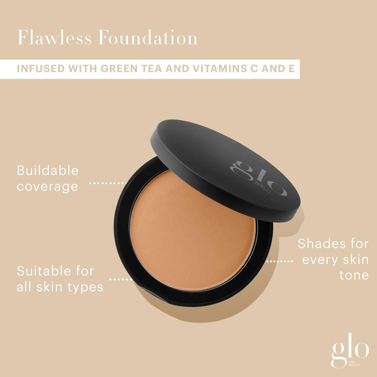 Glo Skin Beauty Pressed Base Powder Foundation Tawny Light back view