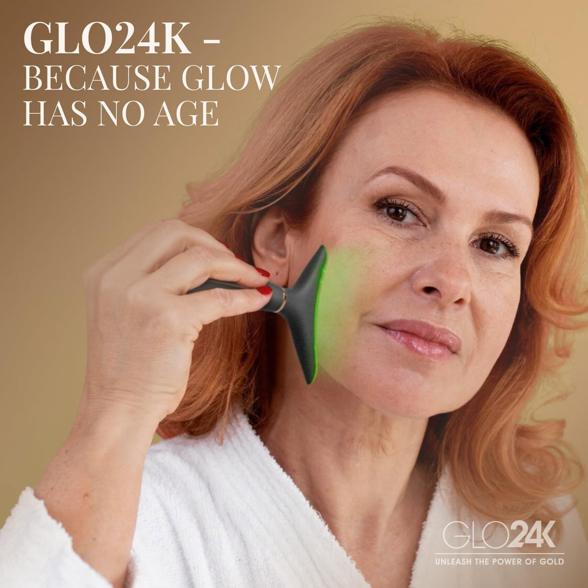 GLO24K LED Face Massager lifestyle scene