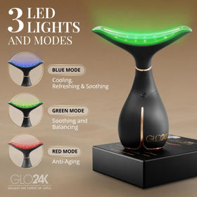 GLO24K LED Face Massager with protective cover