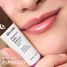 Glossier Balm Dotcom Espresso Mocha Lip Balm packaging