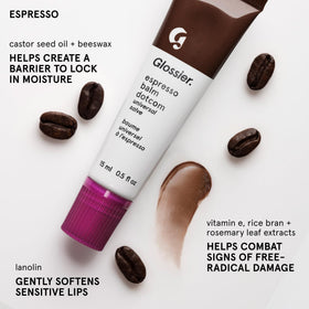 Glossier Balm Dotcom Espresso Mocha Lip Balm texture close-up