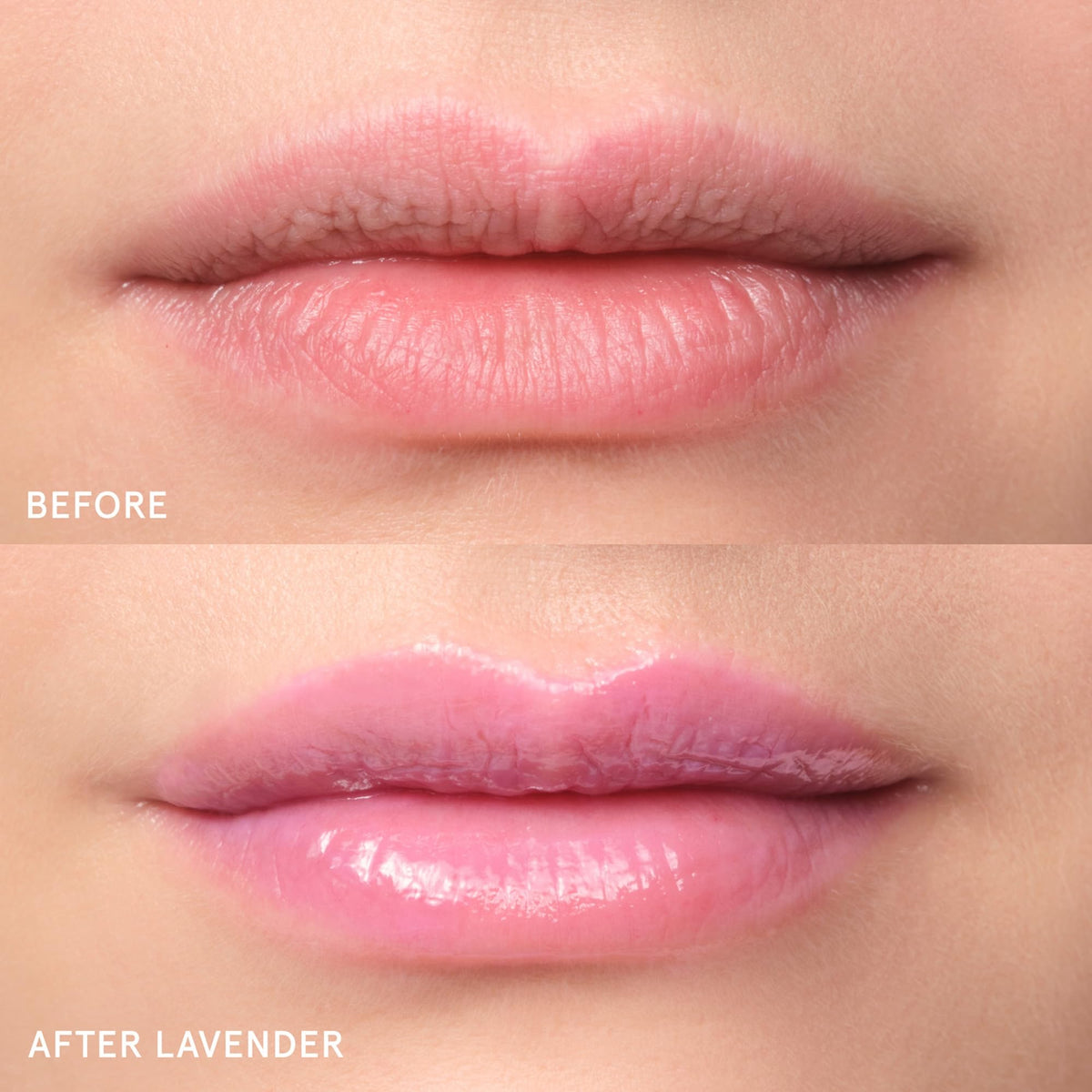 Glossier Balm Dotcom Lavender Lilac Tint applied to cuticles