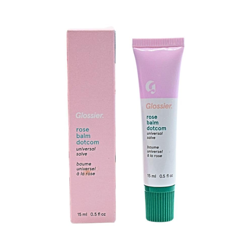 Glossier Balm Dotcom Lip Balm and Skin Salve in Rose front view