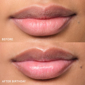 Glossier Balm Dotcom Lip Balm Birthday in lifestyle setting