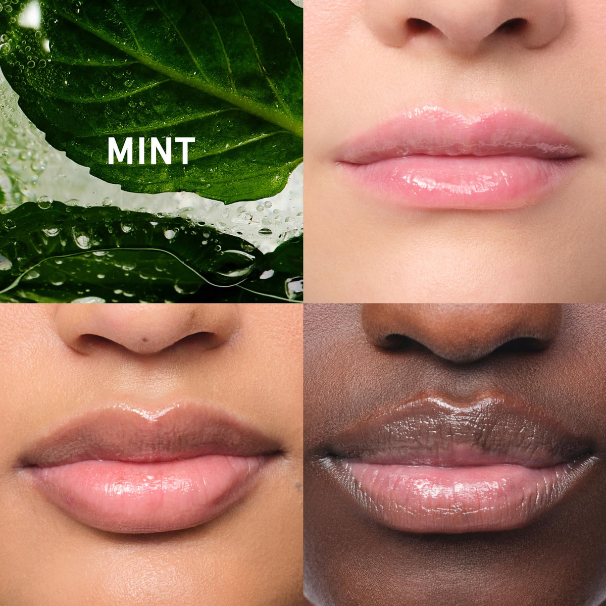 Glossier Balm Dotcom Lip Balm Mint with other skincare products