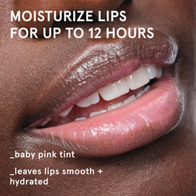 Glossier Balm Dotcom Lip Balm Rose Pink Tint side view