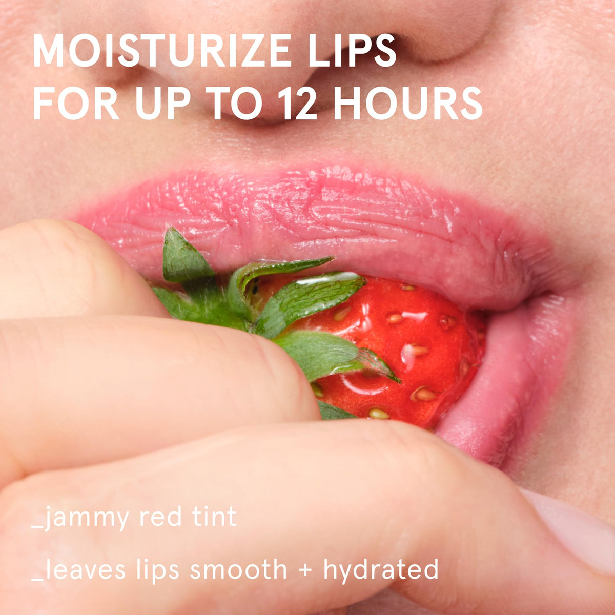 Glossier Balm Dotcom Lip Balm Strawberry Jammy Pink Tint packaging