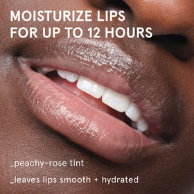 Glossier Balm Dotcom Mango Peach Tinted Lip Balm tube with cap