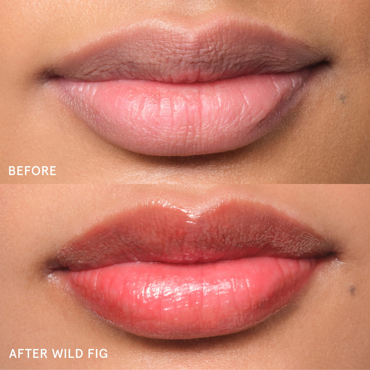 Glossier Balm Dotcom Wild Fig Coral Tint on cuticles