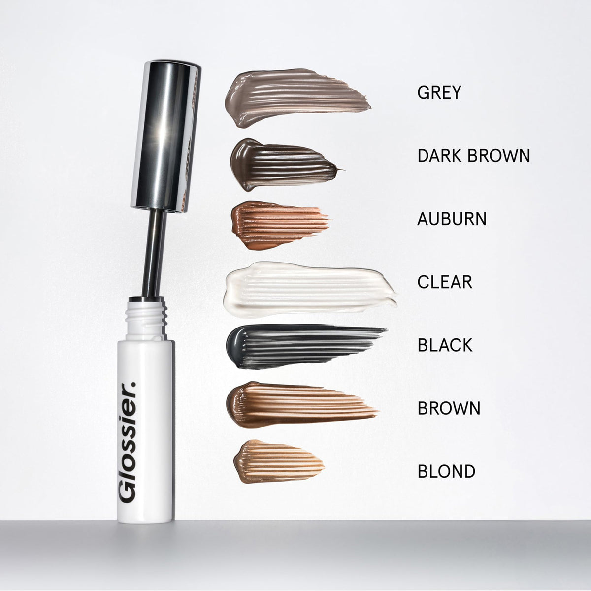 Glossier Boy Brow Eyebrow Gel Black in hand