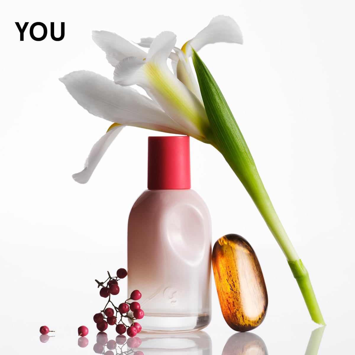 Glossier Doux fragrance bottle with earthy woody scent