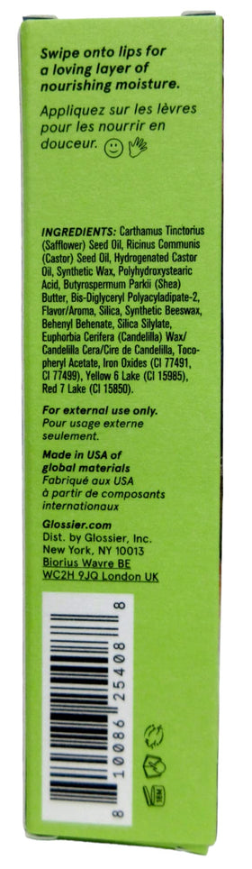 Glossier Wild Fig Balm Dotcom packaging and texture close-up