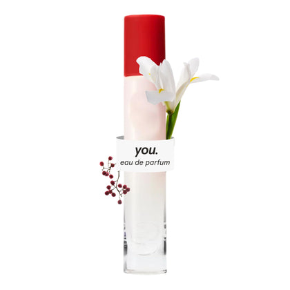 Glossier You Eau de Parfum 8 ml front view with thumbprint indent