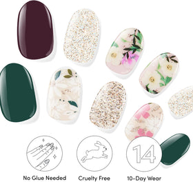 Glossy finish of Dashing Diva nail strips on nails