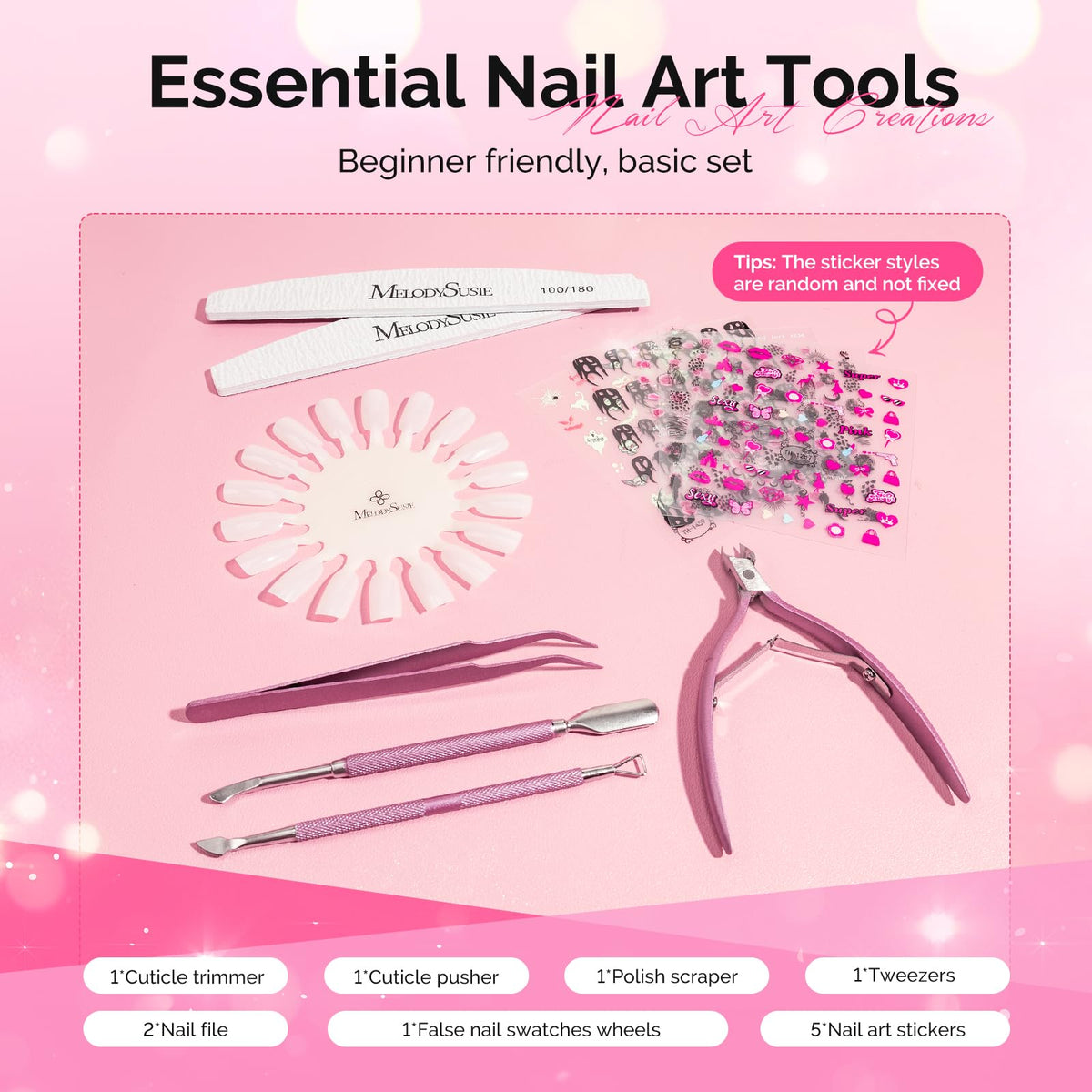 Glossy top coat and base coat bottles