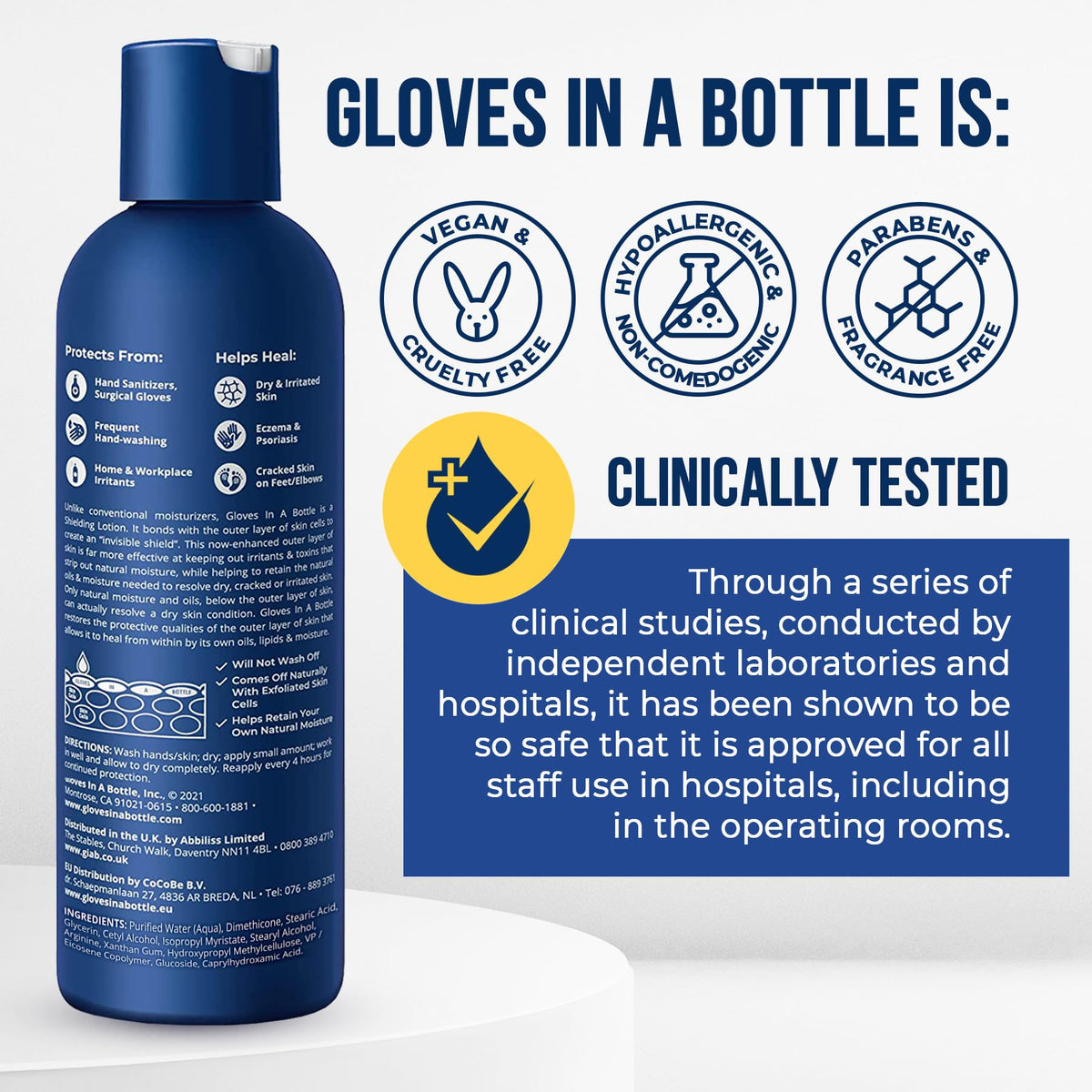 Gloves In A Bottle Shielding Lotion being applied by a nurse