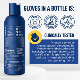 Gloves In A Bottle Shielding Lotion being applied by a nurse
