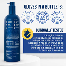Gloves In A Bottle Working Hands Cream 16 oz pump bottle side view