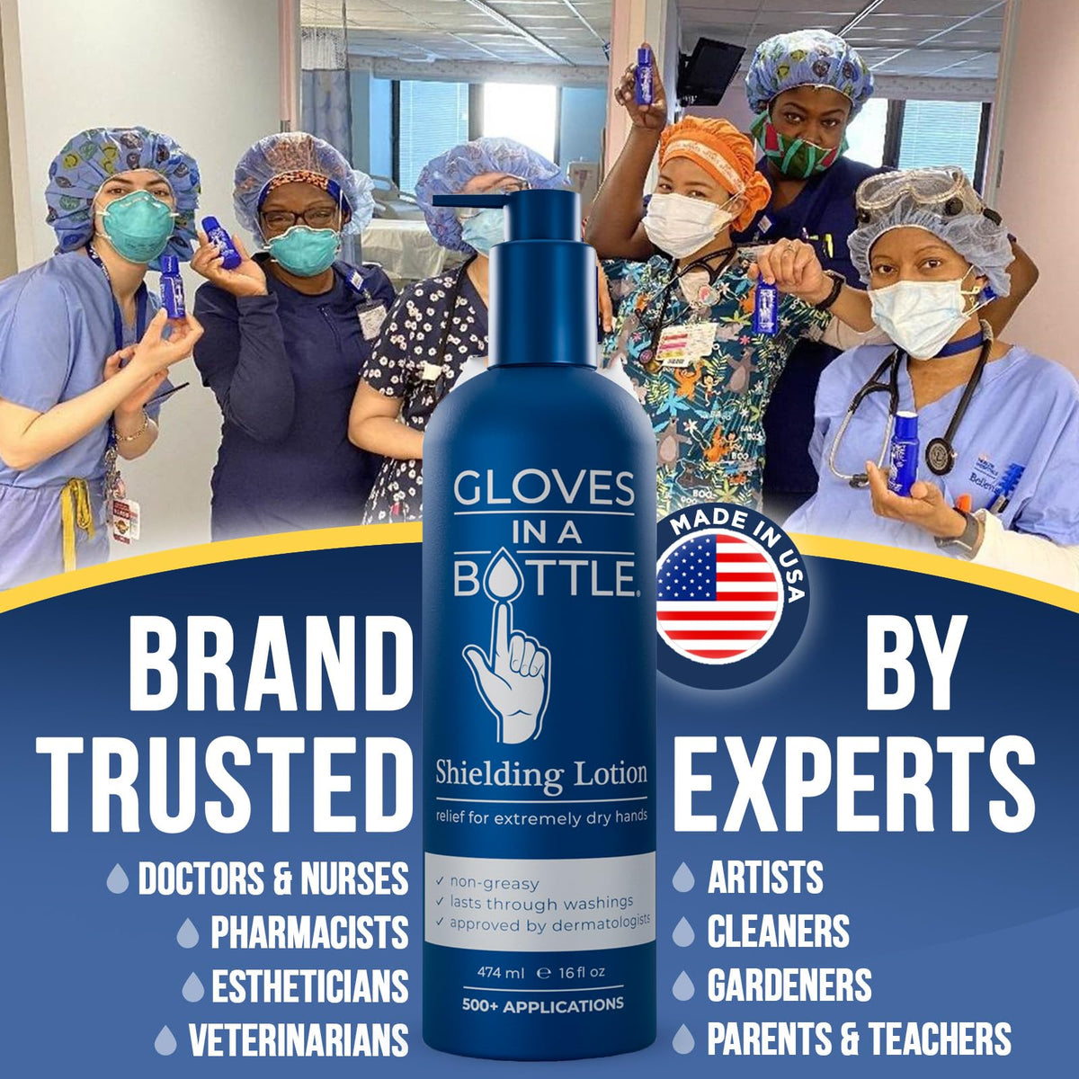 Gloves In A Bottle Working Hands Cream application on cracked hands