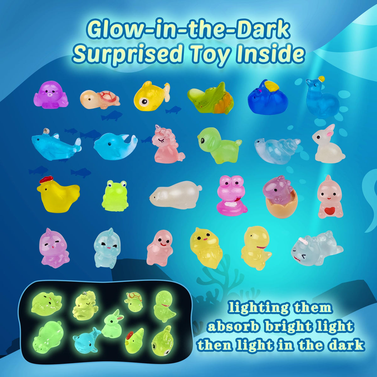 Glow in the dark toy inside BYGGVIR bath bomb
