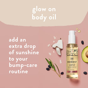 Glow On Body Oil bottle with coconut and avocado oils