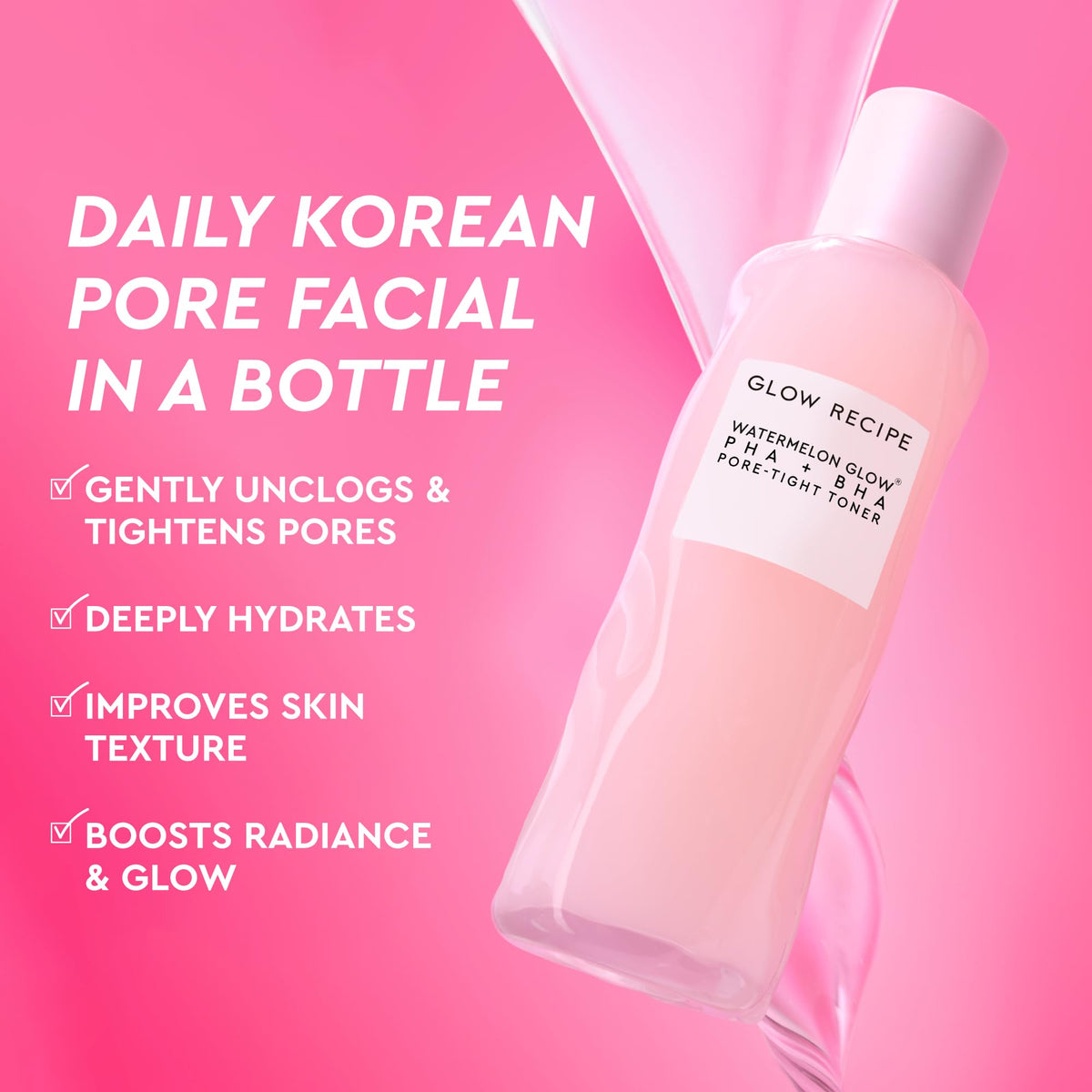 Glow Recipe PHA + BHA Toner with watermelon and cactus water
