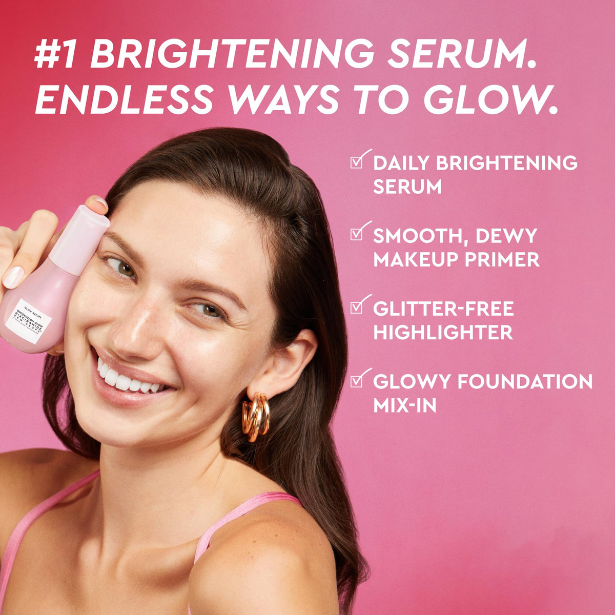Glow Recipe Watermelon Niacinamide Dew Drops on a skincare shelf