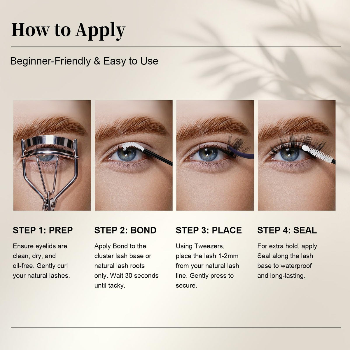 GlowVane lash clusters in use, support natural lashes