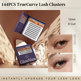 GlowVane TrueCurve Lash Clusters detailed view