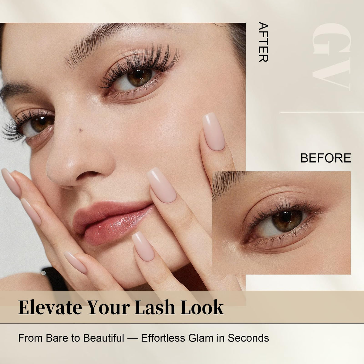 GlowVane TrueCurve Lash Clusters showing the ultra-fine band
