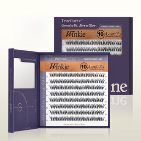 GlowVane TrueCurve Lash Clusters Winkie 10mm front view