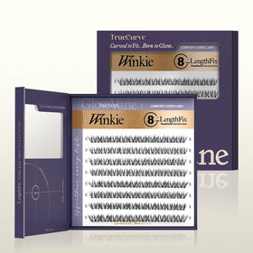 GlowVane TrueCurve Lash Clusters Winkie 8mm front view