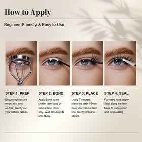 GlowVane TrueCurve Lash Clusters with a soft texture