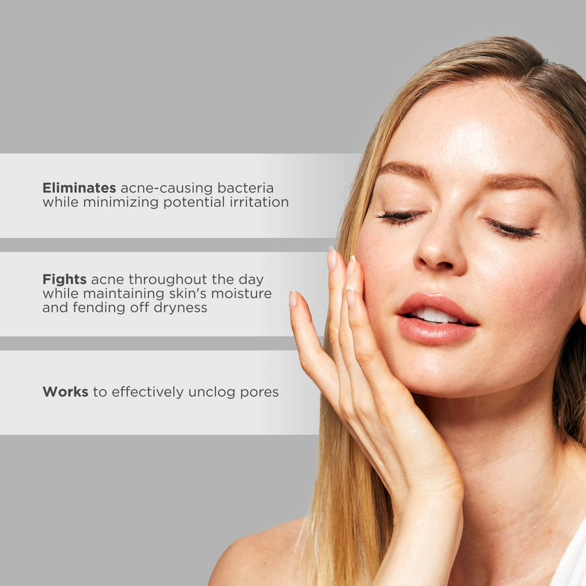 GLYTONE Acne BPO Gel 5% Benzoyl Peroxide application on skin