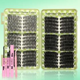 Gmagictobo Lash Clusters Kit 530Pcs with cat eye design