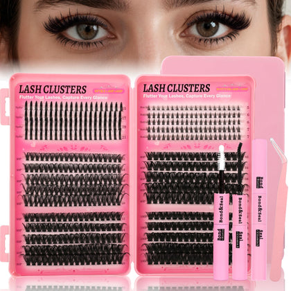 Gmagictobo Lash Clusters Kit 530Pcs with various lash styles