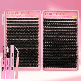 Gmagictobo Lash Clusters Kit 560Pcs with lash bond and tweezers