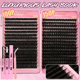 Gmagictobo Lash Clusters Kit displayed with various lash styles