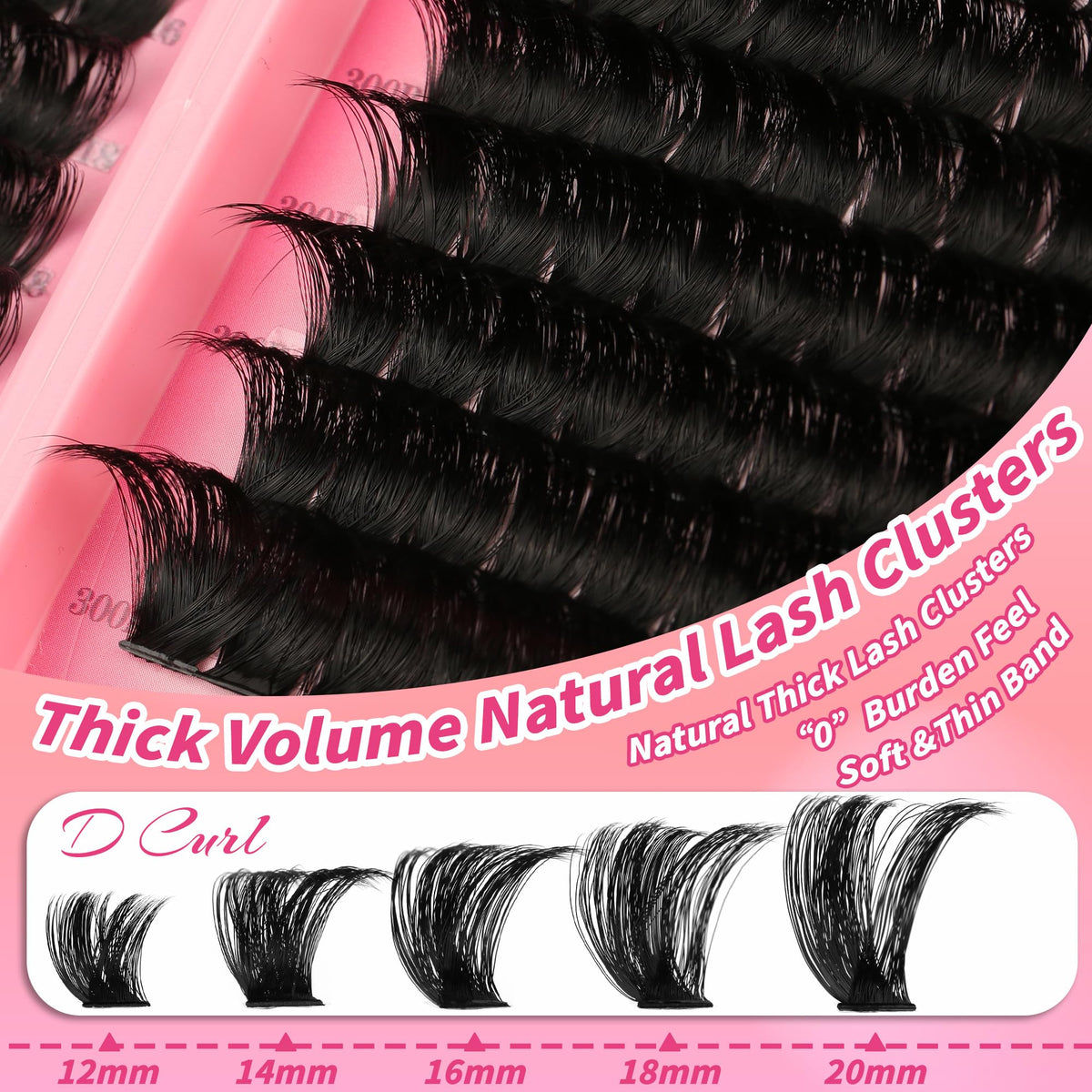 Gmagictobo Lash Clusters Kit with wispy lashes