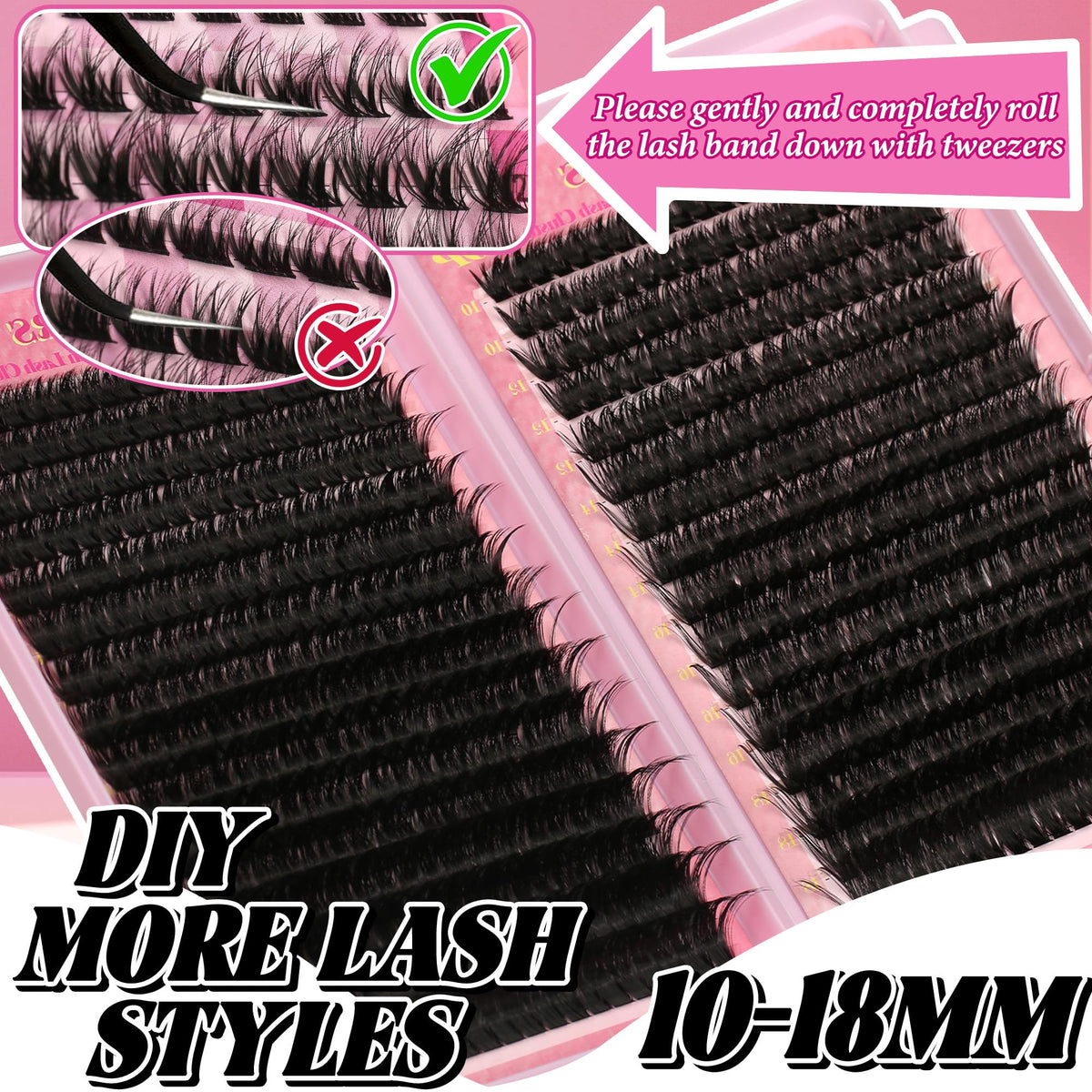 Gmagictobo Lash Extension Kit 640Pcs application process