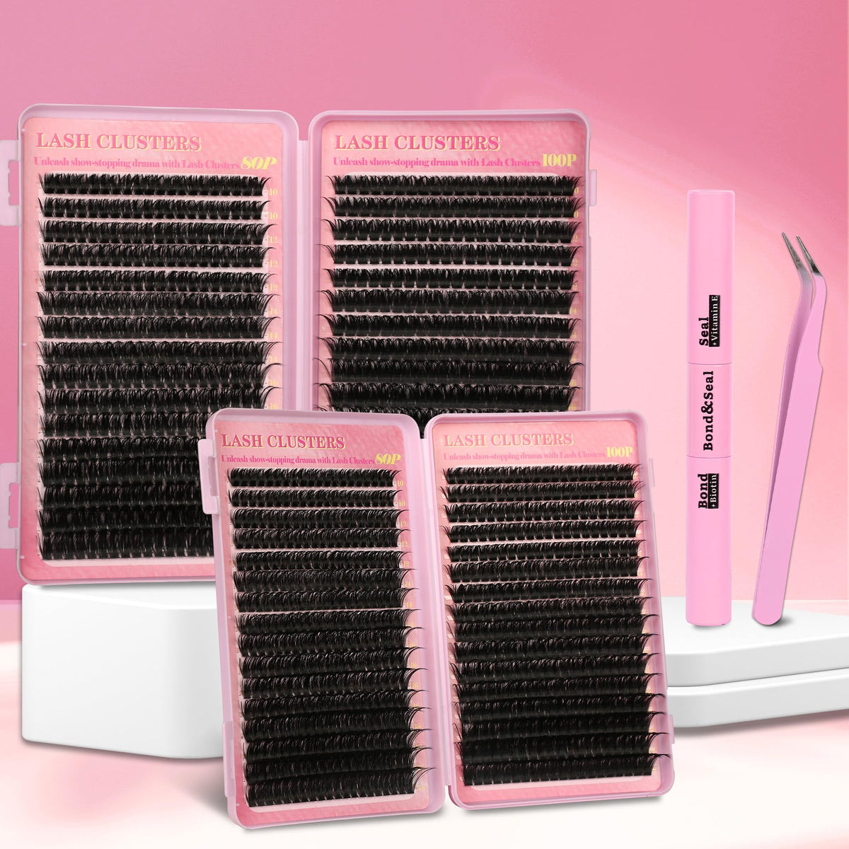 Gmagictobo Lash Extension Kit 640Pcs completed eye makeup look
